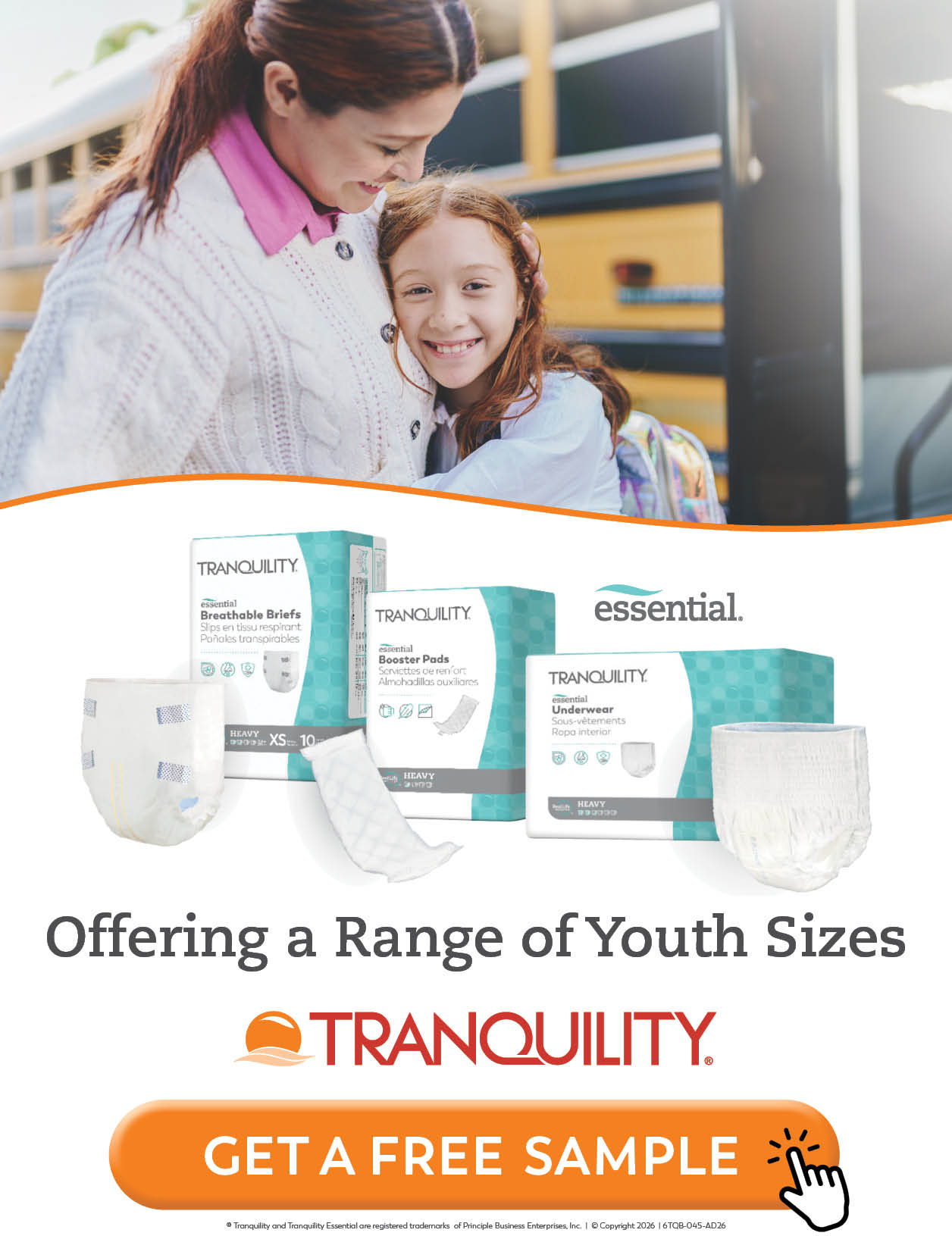 Woman and girl smiling while displaying youth sizes of Tranquility sleepwear.